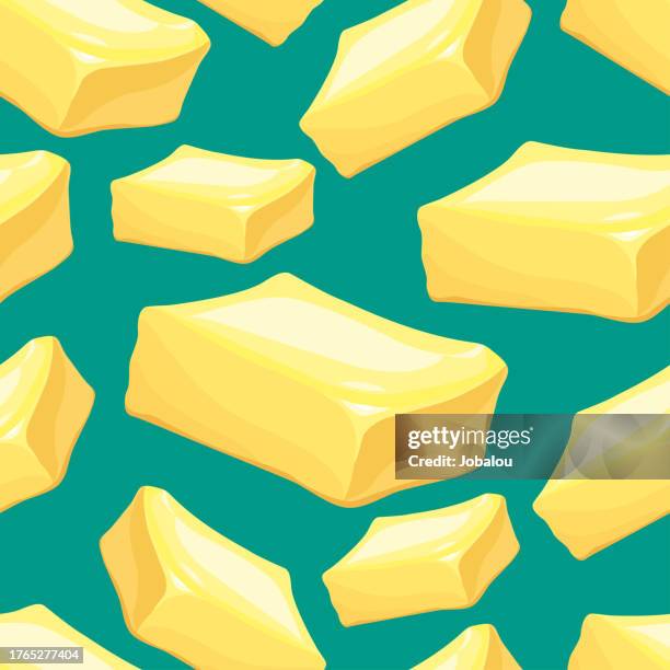 köstliches stück butter nahtloser hintergrund - butter curl stock-grafiken, -clipart, -cartoons und -symbole