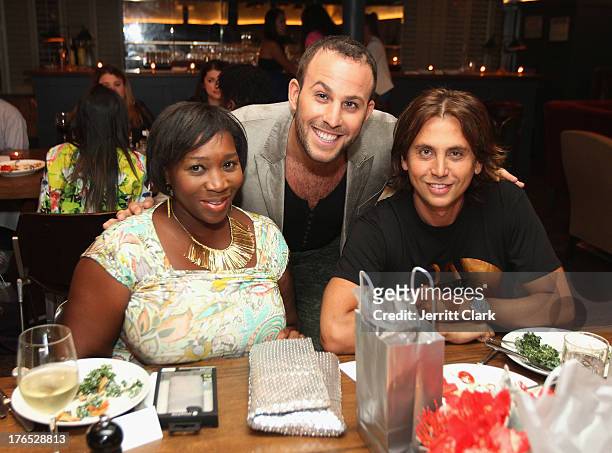Beverly Smith, Micah Jesse and Jonathan Cheban attend the Invisible Text Mobile App Preview at the Soho House on August 14, 2013 in New York City.