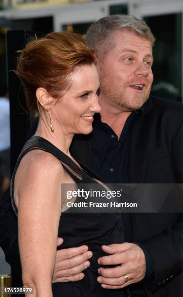 Actors Judith Hoag and Michael Cudlitz arrive at the Premiere Of "Dark Tourist" at ArcLight Hollywood on August 14, 2013 in Hollywood, California.