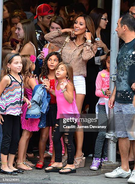 Gabriella Giudice, Antonia Gorga, Milania Giudice and Melissa Gorga seen on the streets of Manhattan after attending ANNIE the Musical on August 14,...