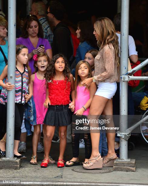 Gabriella Giudice, Antonia Gorga, Milania Giudice and Melissa Gorga seen on the streets of Manhattan after attending ANNIE the Musical on August 14,...