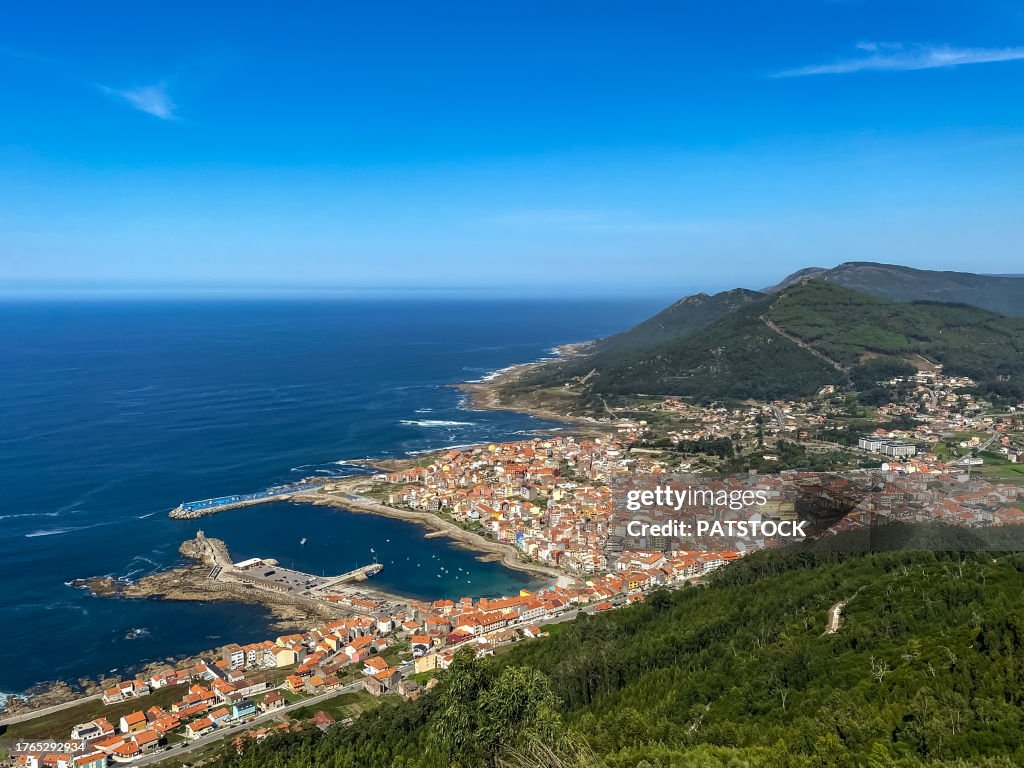 Town of A Guarda seen from the Monte de Santa Trega