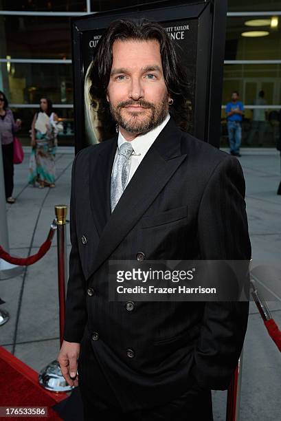 Screenwriter Frank John Hughes arrives at the Premiere Of "Dark Tourist" at ArcLight Hollywood on August 14, 2013 in Hollywood, California.