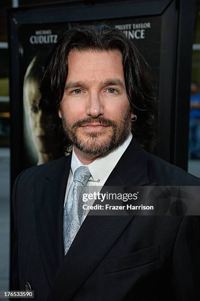 Screenwriter Frank John Hughes arrives at the Premiere Of "Dark Tourist" at ArcLight Hollywood on August 14, 2013 in Hollywood, California.