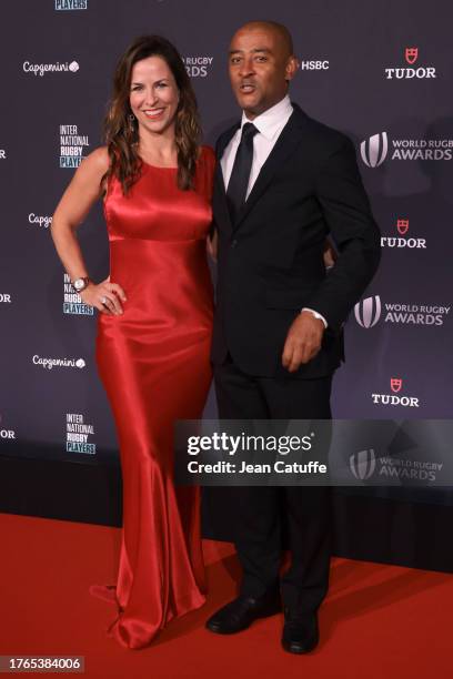 George Gregan and Erica Gregan arrive at the World Rugby Awards 2023 at Opera Garnier on October 29, 2023 in Paris, France.