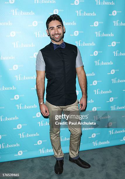 Actor Matt Palazzolo attends the premiere of "Husbands" at The Paley Center for Media on August 14, 2013 in Beverly Hills, California.