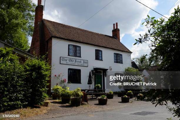 View of the Old Boot Inn Pub in Stanford Dingley near Bucklebury on July 26, 2013 in England. Bucklebury is the home of the Middleton family and...