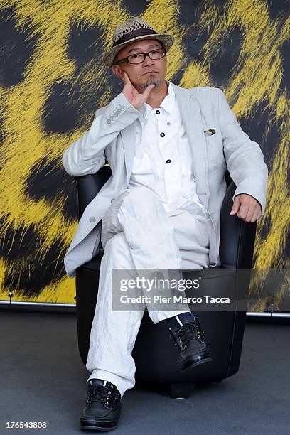 Director Shinji Aoyama attends 'Tomogui' photocall during the 66th Locarno Film Festival on August 15, 2013 in Locarno, Switzerland.