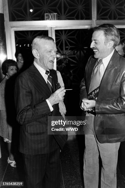 Fred Astaire and John Astin attend an event at the headquarters of the Directors Guild of America in Los Angeles, California, on March 29, 1978.