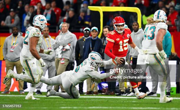 November 2023, Hesse, Frankfurt/Main: American football: NFL professional league, Kansas City Chiefs - Miami Dolphins, main round, main round games,...