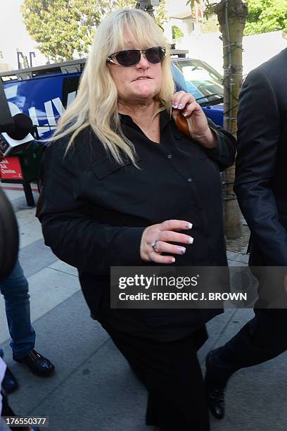 Michael Jackson's ex-wife Debbie Rowe arrives at court on Los Angeles on August 15 in the ongoing trial of a negligence lawsuit filed by the late...