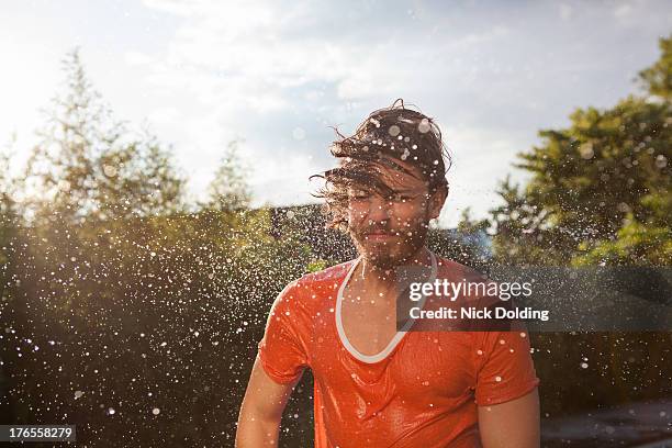 pool party 47 - hair toss stock pictures, royalty-free photos & images