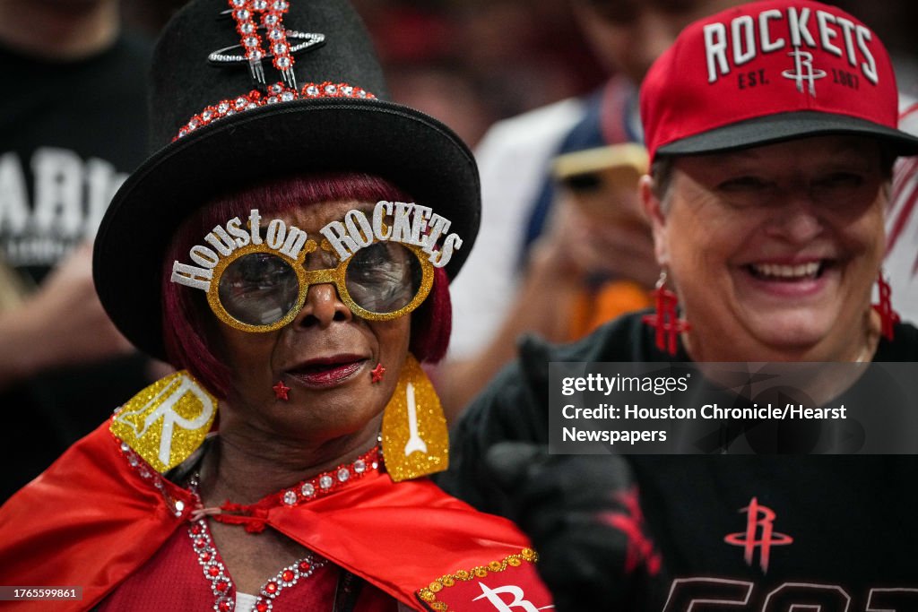 Anna Rockets Fans Houston Rockets fans wait for the start of the regular season home ...