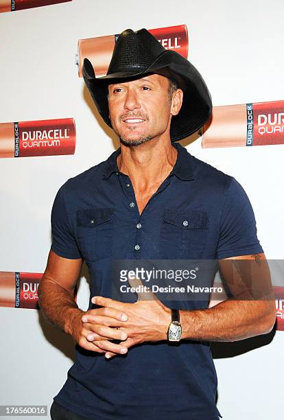 Singer Tim McGraw attends the "Quantum Heroes" premiere at Engine 33, Ladder 9 on August 15, 2013 in New York City.