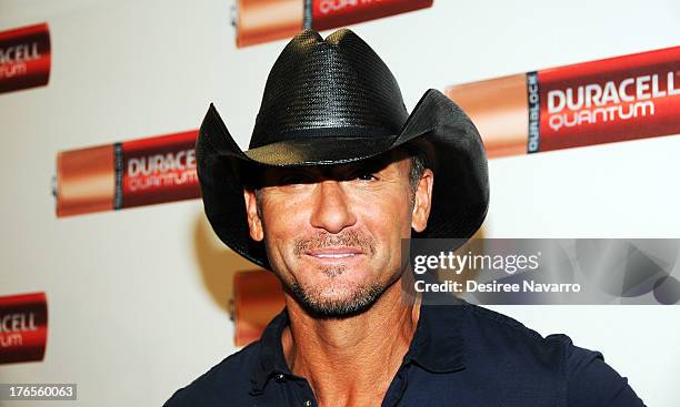 Singer Tim McGraw attends the "Quantum Heroes" premiere at Engine 33, Ladder 9 on August 15, 2013 in New York City.