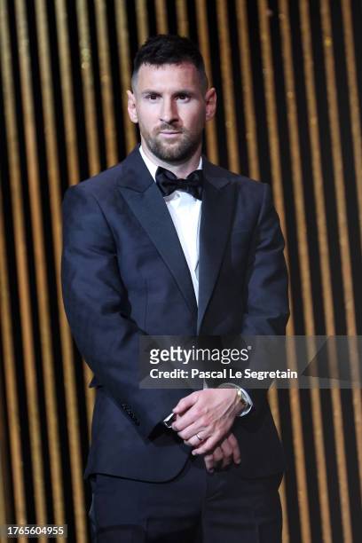 Lionel Messi attends the 67th Ballon D'Or Ceremony at Theatre Du Chatelet on October 30, 2023 in Paris, France.