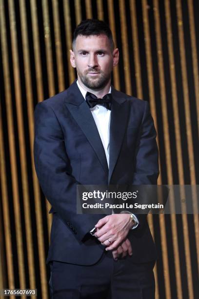 Lionel Messi attends the 67th Ballon D'Or Ceremony at Theatre Du Chatelet on October 30, 2023 in Paris, France.