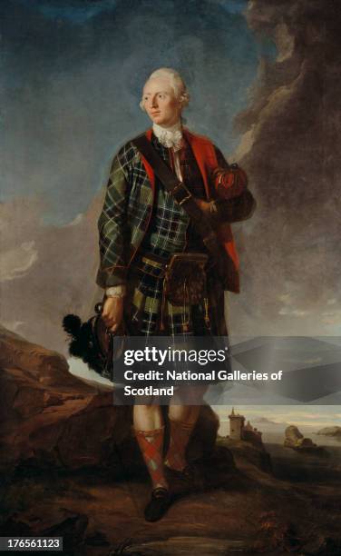 Sir Alexander Macdonald, 1744 9th Baronet of Sleat and 1st Baron Macdonald of Slate, by Attributed to Sir George Chalmers, 1772. Oil on canvas. .