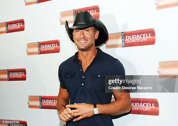 Singer Tim McGraw attends the "Quantum Heroes" premiere at Engine 33, Ladder 9 on August 15, 2013 in New York City.