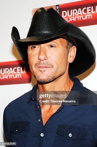 Singer Tim McGraw attends the "Quantum Heroes" premiere at Engine 33, Ladder 9 on August 15, 2013 in New York City.