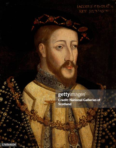 James V, 1512 Father of Mary, Queen of Scots. Reigned 1513 - 1542, by Unknown, 1579. Oil on panel. .