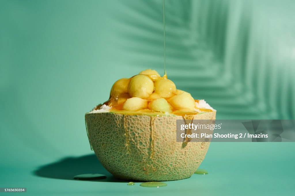 Sweet food, snacks, melon shaved ice