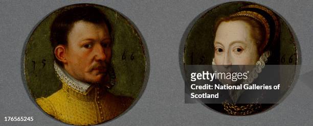 James Hepburn, 4th Earl of Bothwell, c 1535 Third husband of Mary Queen of Scots, by Unknown, 1566. Oil on copper. .