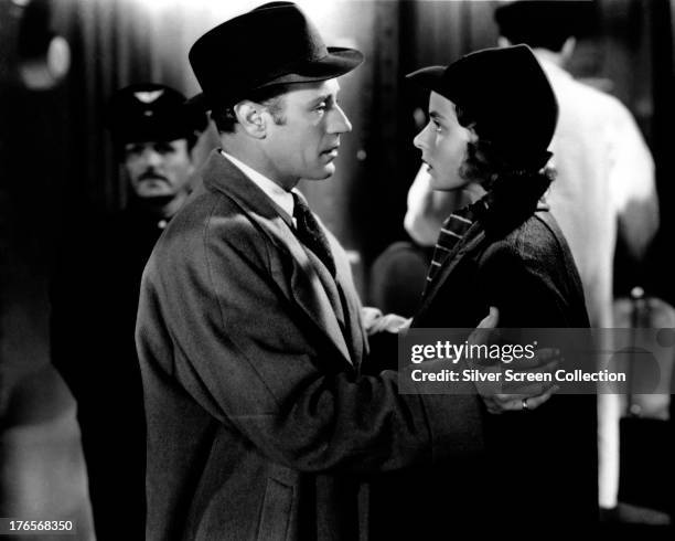 Leslie Howard as Holger Brandt and Ingrid Bergman as Anita Hoffman in 'Intermezzo' directed by Gregory Ratoff, 1939. The film marks Bergman's...