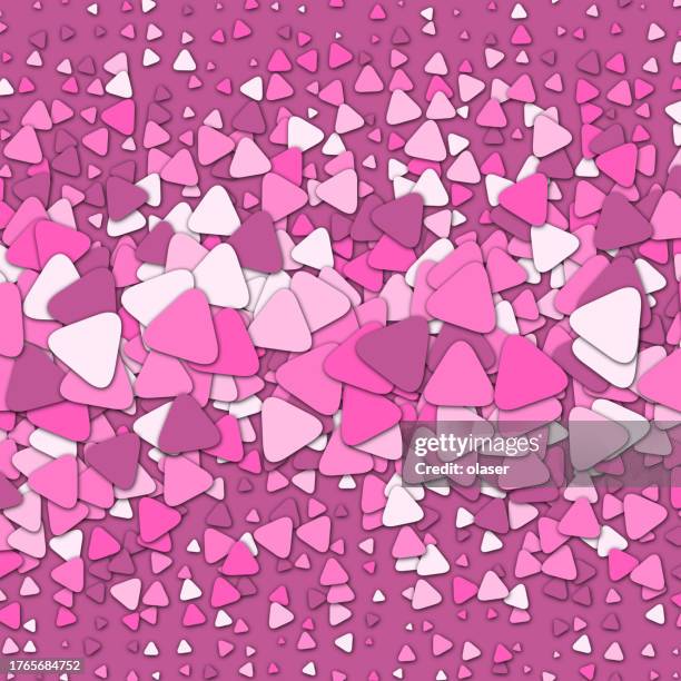clustered pink rounded triangles. - small triangle pattern stock illustrations