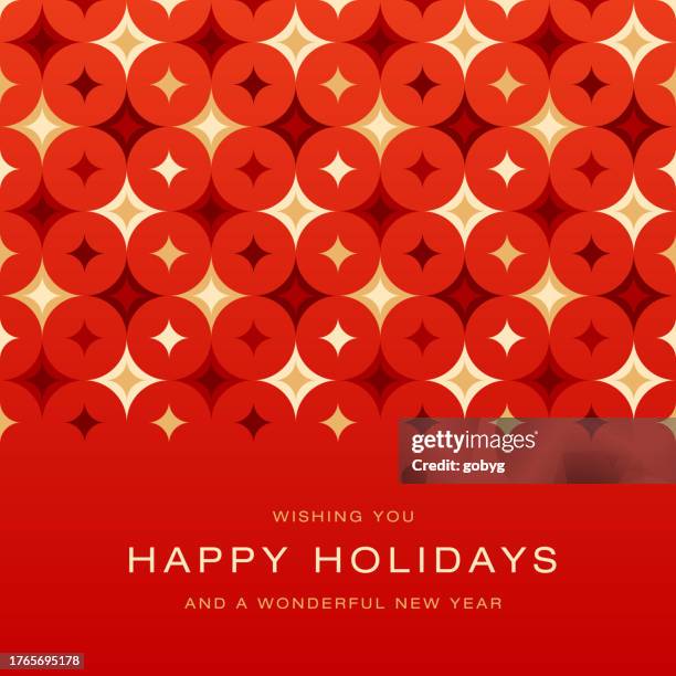 christmas holiday greeting card with stars - christmas card design stock illustrations