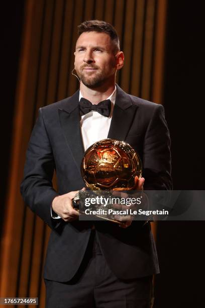 Lionel Messi attends the 67th Ballon D'Or Ceremony at Theatre Du Chatelet on October 30, 2023 in Paris, France.