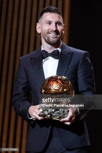 Lionel Messi attends the 67th Ballon D'Or Ceremony at Theatre Du Chatelet on October 30, 2023 in Paris, France.