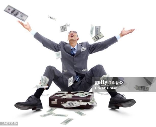 it's raining money! - returning money stock pictures, royalty-free photos & images