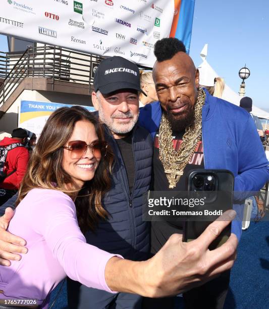 Brooke Burke, Michael Greenberg, Co-Founder and President of Skechers and Mr. T attend the 15th annual Skechers Pier to Pier Friendship Walk at...
