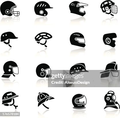 Helmet Icon Set Helmet Icon Set