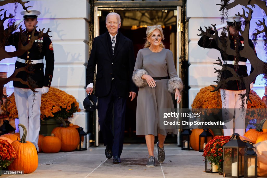 President Biden Hosts Trick-Or-Treaters At The White House Ahead Of Halloween