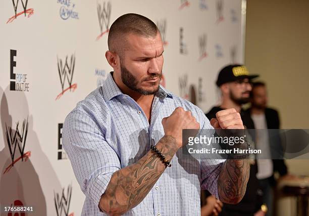 Wrestler Randy Orton attends WWE & E! Entertainment's "SuperStars For Hope" at the Beverly Hills Hotel on August 15, 2013 in Beverly Hills,...