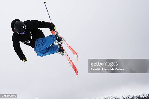 Murray Buchan of Great Britain competes during qualifying for the FIS Freestyle Ski Halfpipe World Cup during day two of the Winter Games NZ at...