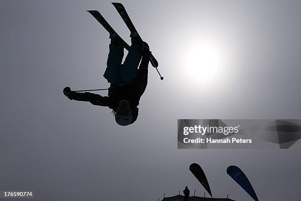 Manami Mitsuboshi of Japan competes during qualifying for the FIS Freestyle Ski Halfpipe World Cup during day two of the Winter Games NZ at Cardrona...