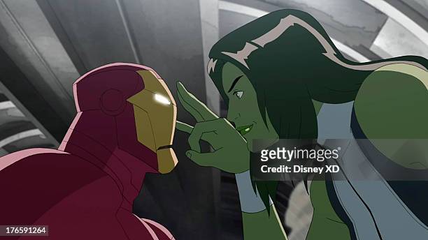 Hulk-Busted" - When the Leader hijacks Iron Man's Hulkbuster suits to destroy the Agents of S.M.A.S.H., the team and Iron Man must learn to trust...