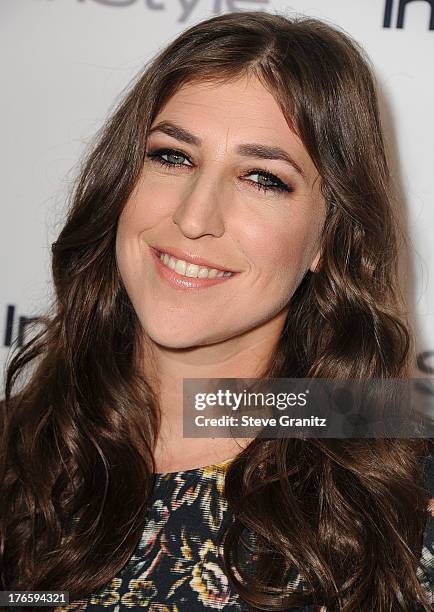 Mayim Bialik arrives at the 13th Annual InStyle Summer Soiree at Mondrian Los Angeles on August 14, 2013 in West Hollywood, California.