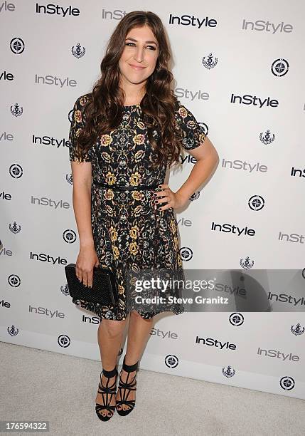 Mayim Bialik arrives at the 13th Annual InStyle Summer Soiree at Mondrian Los Angeles on August 14, 2013 in West Hollywood, California.