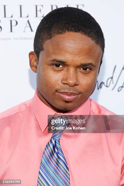 Actor Walter Lee Jones attends Richard Grieco's opening night gala for his one-man art exhibit "Sanctum Of A Dreamer!" at Gallerie Sparta on August...