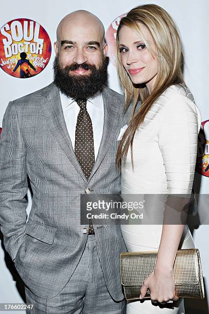 Actors Eric Anderson and Jessica Rush attend the after party for the Broadway opening night of "Soul Doctor" at the The Liberty Theatre on August 15,...