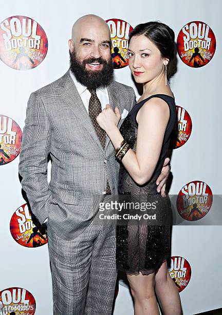 Actors Eric Anderson and Zarah Mahler attend the after party for the Broadway opening night of "Soul Doctor" at the The Liberty Theatre on August 15,...