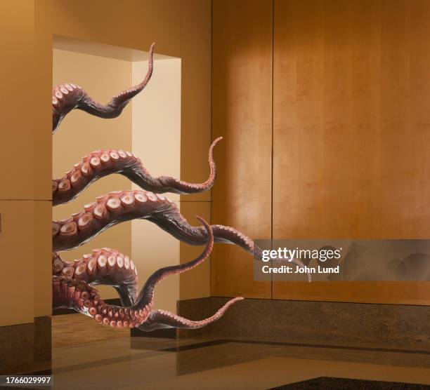 corporate business tentacles - tentacles stock pictures, royalty-free photos & images