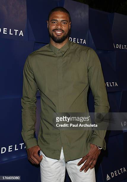 Player Tyson Chandler attends the Delta Air Lines summer celebration In Beverly Hills on August 15, 2013 in Beverly Hills, California.