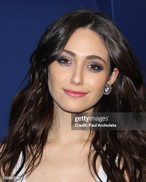 Actress Emmy Rossum attends the Delta Air Lines summer celebration In Beverly Hills on August 15, 2013 in Beverly Hills, California.