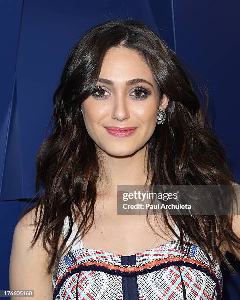 Actress Emmy Rossum attends the Delta Air Lines summer celebration In Beverly Hills on August 15, 2013 in Beverly Hills, California.