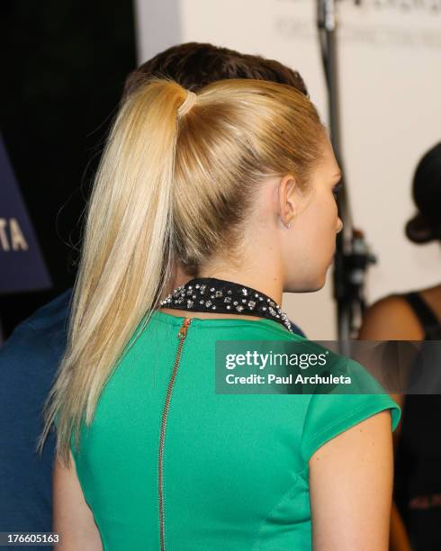 Actress Claudia Lee attends the Delta Air Lines summer celebration In Beverly Hills on August 15, 2013 in Beverly Hills, California.